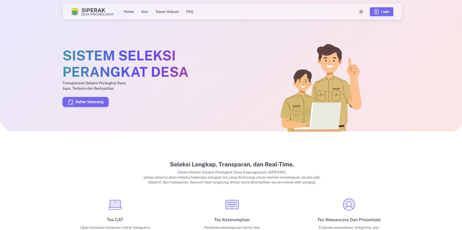 Sistem informasi seleksi perangkat desa